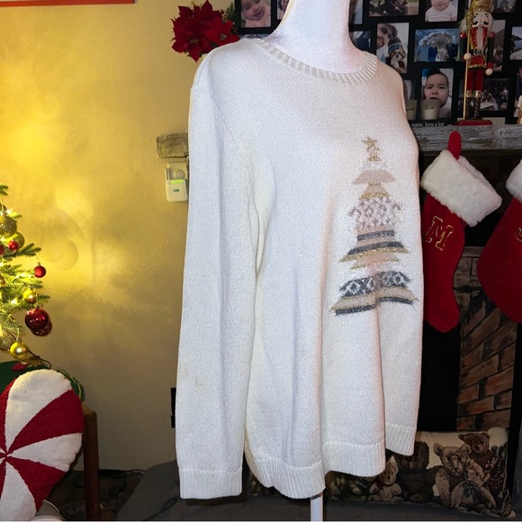 Christopher & Banks Christmas tree sweater size XL - Picture 3 of 10